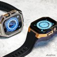 画像6: apple watch アップルウォッチ  バンド ステンレス ケース　カバー 一体型 バンド ラバー 高級ベルト ケースバンド メンズ ベルト ステンレス 44mm 40mm 41mm 45mm 一体型 おしゃれ 腕時計 プレゼント クロコダイル レザーストラップ  Series4/5/6/7/8/SE