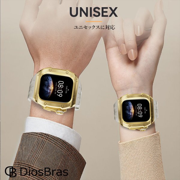 画像2: apple watch アップルウォッチ シリーズ10 46mm  バンド ステンレス ケース　カバー 一体型 バンド ラバー 高級ベルト ケースバンド メンズ ベルト ステンレス 44mm 40mm 45mm 一体型 おしゃれ 腕時計 クロコダイル レザーストラップ  Series10