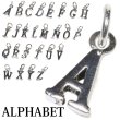 画像1: 【アルファベット ペンダント】英字　英文字　本物シルバー925/　ワンポイントペンダントトップ　メンズ レディース　ワンポイントピアス　【メール便なら送料無料】 (1)