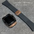 画像3: apple watch アップルウォッチ ステンレス ケース  バンド ラバー 高級ベルト ケースバンド メンズ ベルト ステンレス 45mm 一体型 おしゃれ 腕時計　レザーストラップ (3)