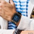 画像2: apple watch アップルウォッチ  バンド ステンレス ケース　カバー 一体型 バンド ラバー 高級ベルト ケースバンド メンズ ベルト ステンレス 44mm 40mm 41mm 45mm 一体型 おしゃれ 腕時計 プレゼント クロコダイル レザーストラップ  Series4/5/6/7/8/SE (2)