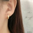 画像3: 片耳用 フープピアス 叩き エッジ リング　ロープ  シルバー９２５ ピアス メンズ レディース ピアス イヤリング アクセサリー フープ 本物シルバー９２５ 片方ピアス メンズ レディース 12mm (3)